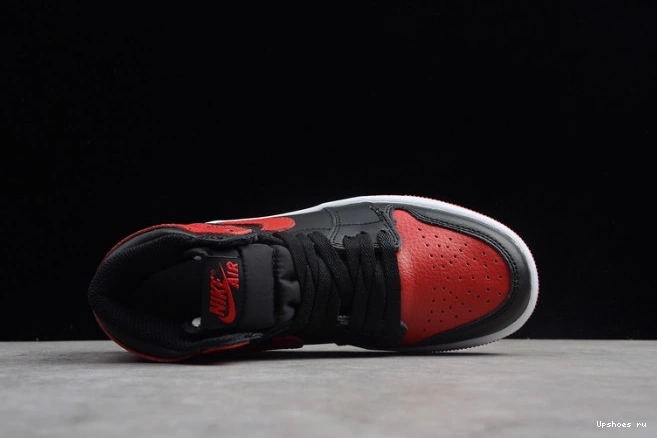  001 555088 High Bred Kids Black Red Banned Retro Air Jordan OG 1 0120